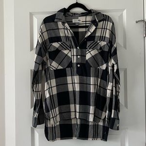 Navy & White Flannel